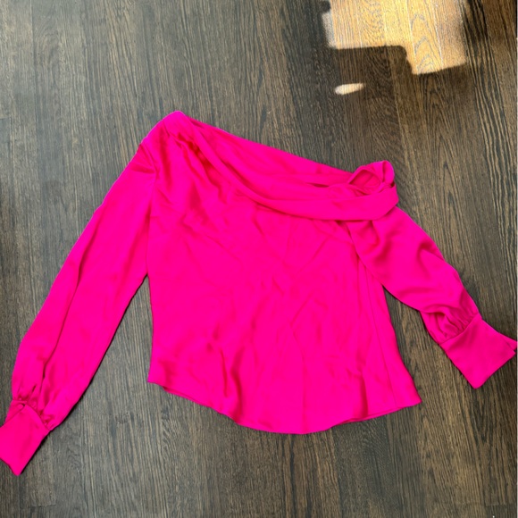 Jonathan Simkhai pink off the shoulder silk top size S - Picture 3 of 5